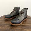 Scarpe da Uomo Autunno Inverno Vintage Fatte a Mano in Pelle di Vacchetta Colore Misto Stivaletti alla Caviglia Britannici Stivali da Lavoro con Zeppa e Suola Carrarmato Stivali da Moto
