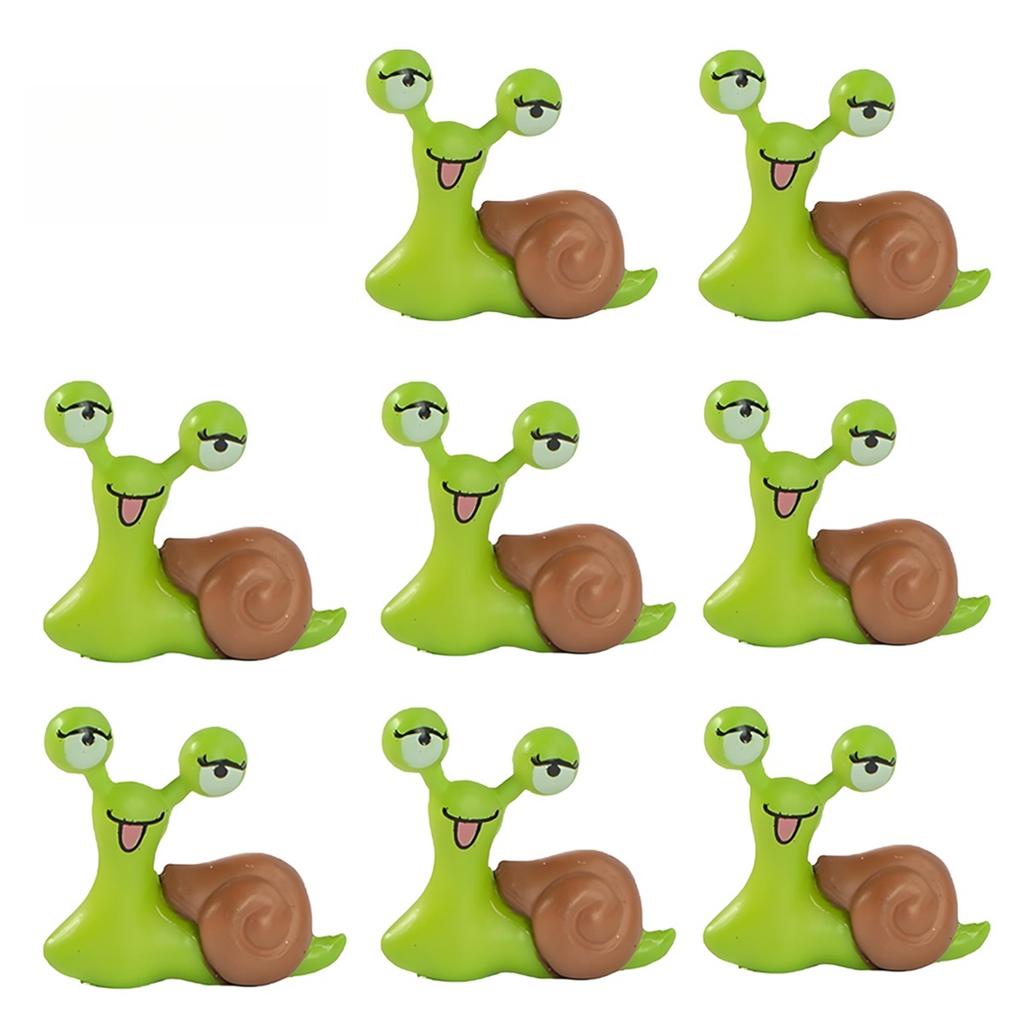 2-8 PCS Miniature Resin Snail Figurine – Cute Garden Ornament for Fairy Dollhouse, Bonsai Plant Decor & Terrarium