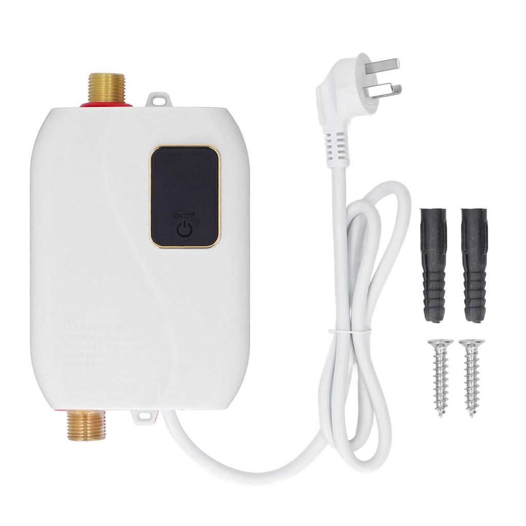 110V/220V Electric Water Heater Bathroom Kitchen Wall Mounted Instant Heating Water Heater 3S Hot Shower LCD Temperature Display