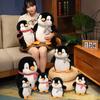 Doll Plush Penguin Pillow Birthday Gift Pink Gray Scarf Decoration Oceanarium