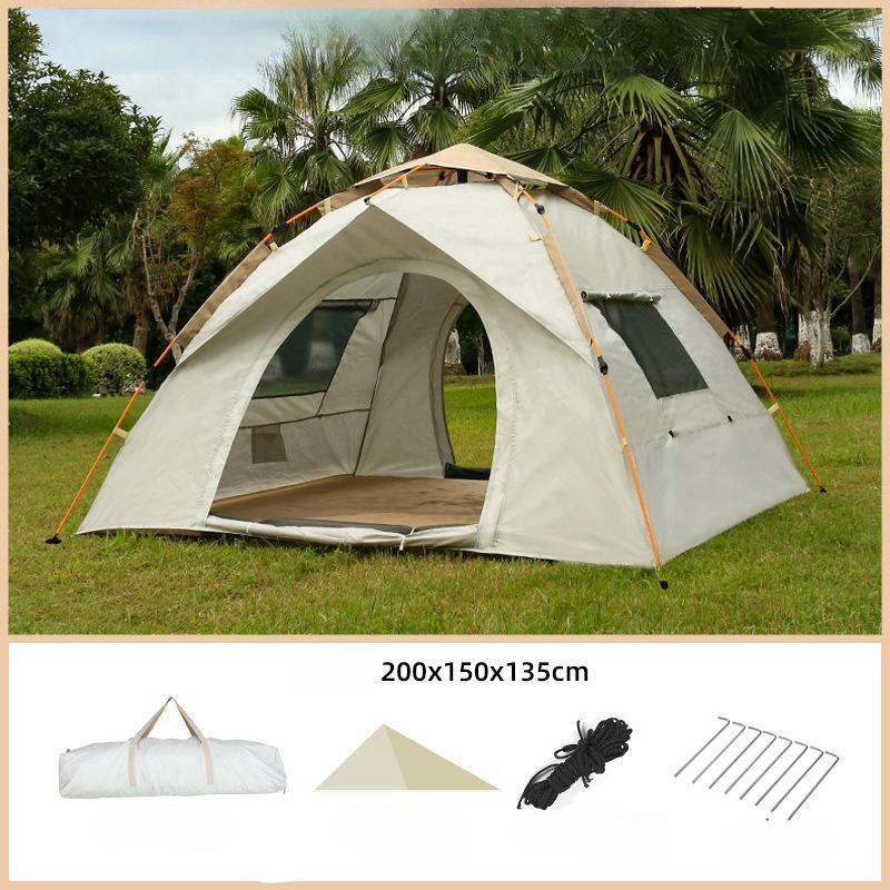 Travel Family Rainproof Windproof 1-4 Person Fully Automatic Tent Camping Sunshade Awning Shelter Beach Easy Open Hiking Tents