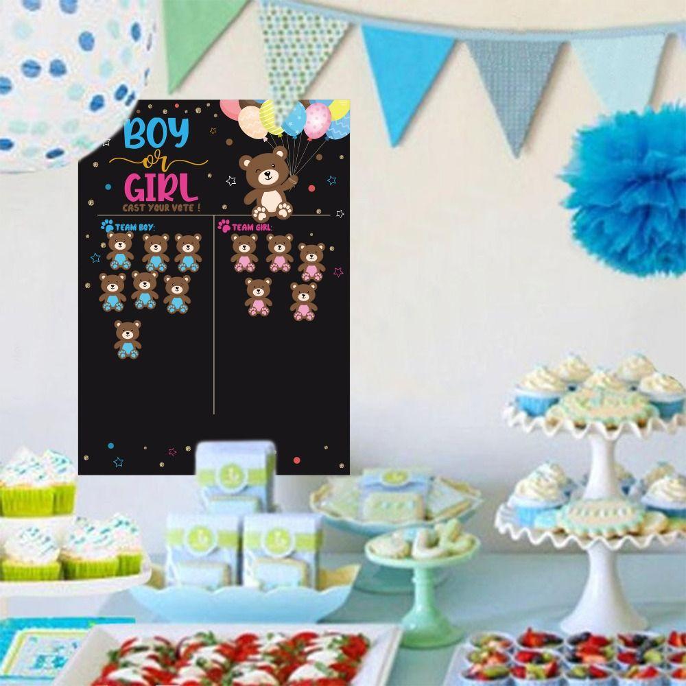 Paper Gender Revealed Voting Game Festive He or She Poster Board Boy or Girl Poster Board Boy Girl