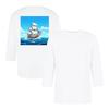 Men's casual and fashionable printed round-neck three-quarter sleeve top T-shirt
