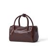 Genuine Leather Women's Bag Cross-border Cross-body New Top-layer Crystal Vegetable Tanned Tire Cowhide Portable Same Retro Boston