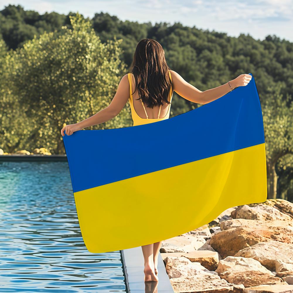 Nation Ukraine Towel Beach Towels Yoga Gym Lightweight Portable For Swimming Shower Travel Sports Accessories Sandproof