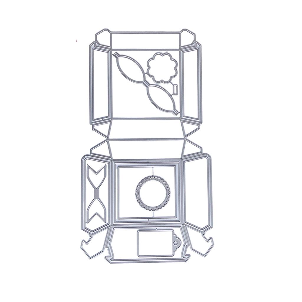 Metal Cutting Dies Hamburger Box Die Cuts Templates Molds Embossing Stencils for Album Scrapbooking Paper Decoration