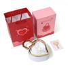 Soap Rose Flower Heart-shaped Padlock Jewelry Box Valentine's Day Gift Box  for Ring, Necklace
