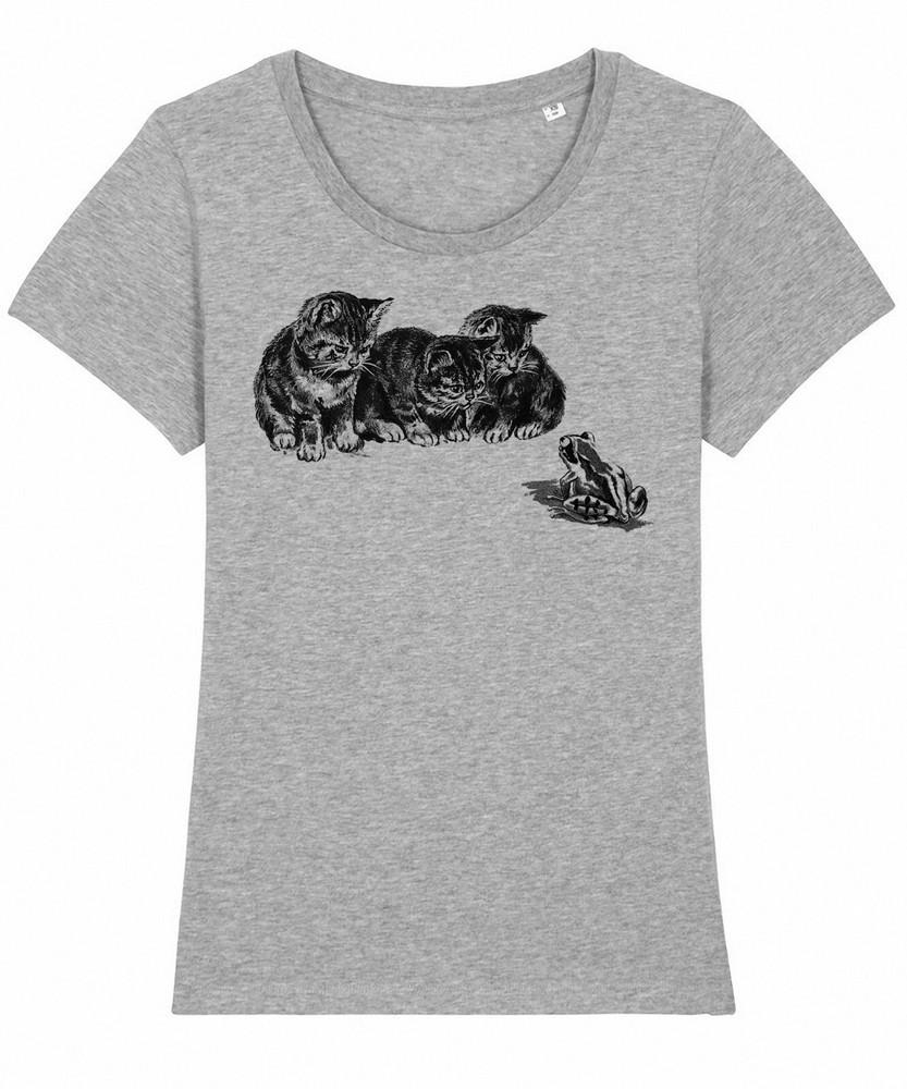 

Футболка Коттеджкор Лягушка и Котята Женская Сельская Кошка Деревенская Кошки M