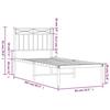 VidaXL Cadre de lit métal avec tête de lit blanc 80x200 cm 373731