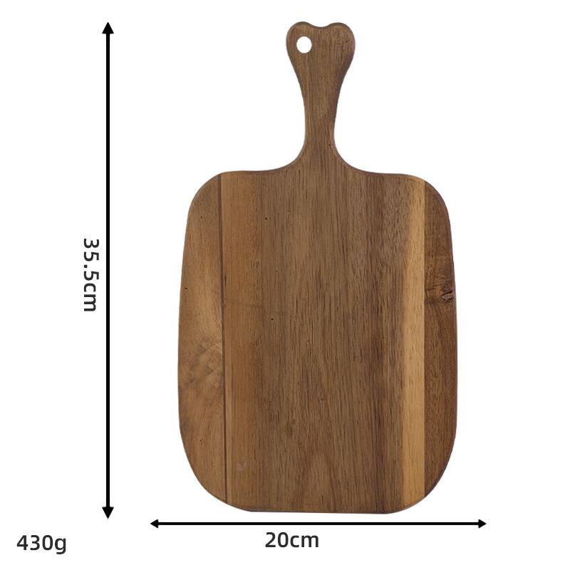 Acacia Wood Cutting Board Solid Wood Cutting Board Cheese Cheese Board Outdoor Fruit Board Portable Wooden Charcuterie Board