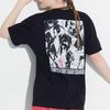 Uniqlo X Bleach Collaboration Letter Anime Print Straight-Cut Short Sleeve T-Shirt Unisex Tops Black 462904-09