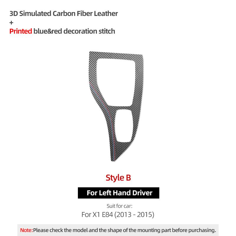 For BMW X1 E84 2010-2014 Made of Alcantara Car Interior Center Console Gear Shifter Panel Trim Performance Sticker Accessories