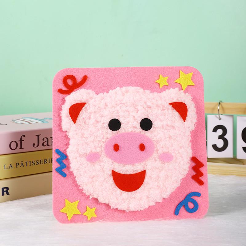 

1pcs Creative DIY Kids Yarn Weaving Art Kit Cartoon Santa Claus Craft Knitting Materials Set for Christmas Handmade Fun Project