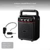 2 Wireless Microphones Portable Karaoke Speaker, Bluetooth PA System, Sound Card Standard
