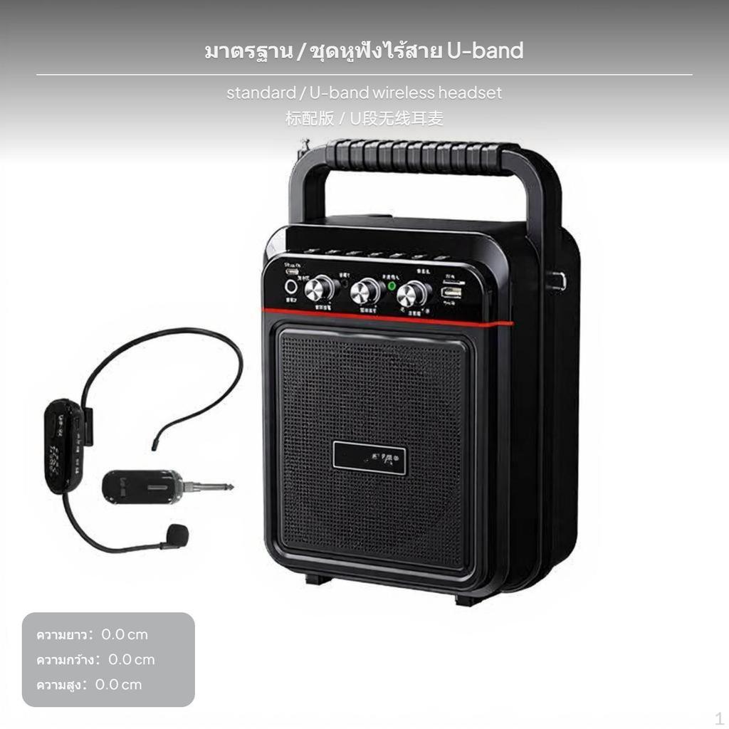 2 Wireless Microphones Portable Karaoke Speaker, Bluetooth PA System, Sound Card Standard