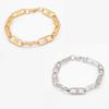 Unisex Chain Bracelet Silver and Gold Color - Simple Stainless Steel Jewelry Link Chain for Men Hypoallergenic Gift