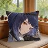 Kujo Sara Genshin Impact Cushion Cover Square Short Plush Pillow Case Living Room Sofa Home Decor Funda X