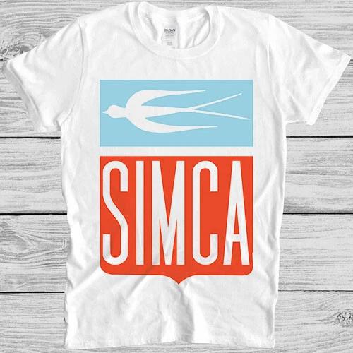 Simca Logo T-Shirt 3002 Französischer Autohersteller Retro Vintage Frankreich Coll Geschenk T-Shirt