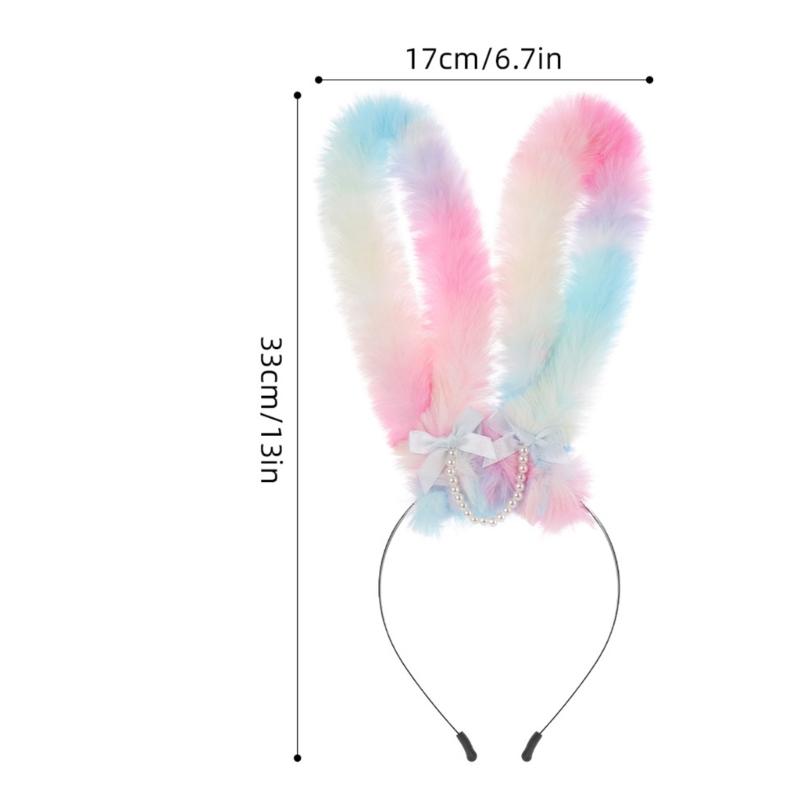Rabbits Ears Hairband Photo Props Easter Hair Hoop Hairband Party Headpiece Fun Headbands for Music Festival