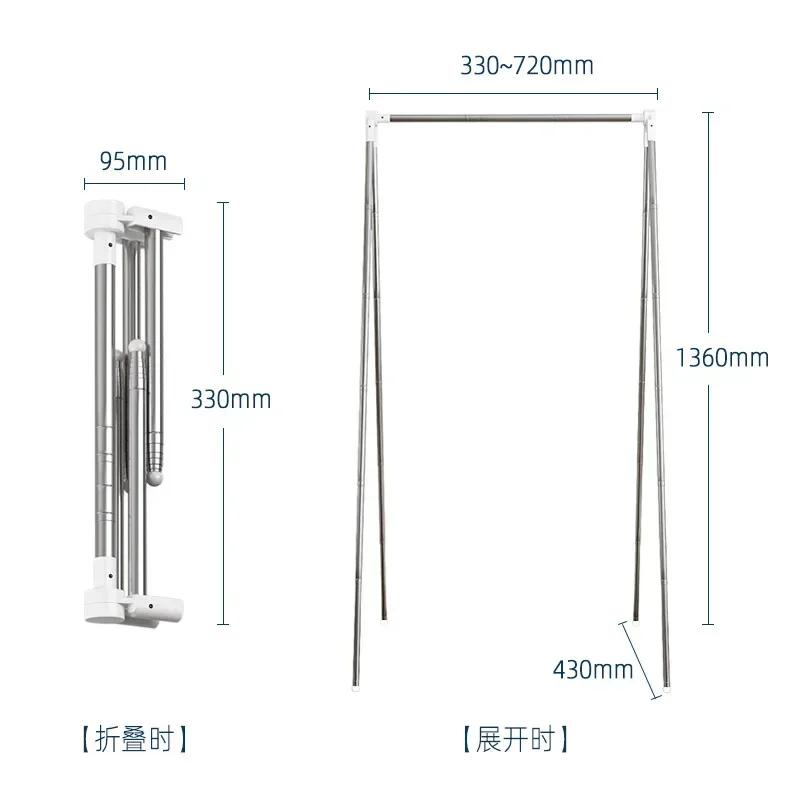 

Портативная дорожная вешалка для одежды, выдвижные вешалки для одежды в спальне, складная сушилка для общежития, кемпинга, для использования в помещении и на открытом воздухе, 1 упаковка