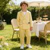 Suit for Boys Fall Casual Children School Uniform Outfits Handsome Kids Host Performance Costume 2-12Y Boy Birthday Blazers Set