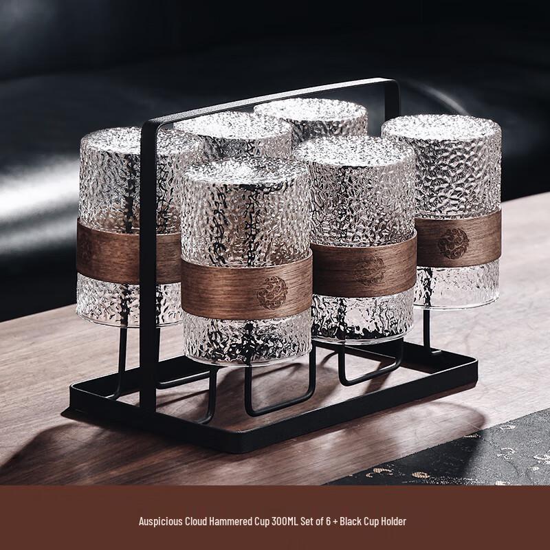 Chinese Retro Glass Teacup Set