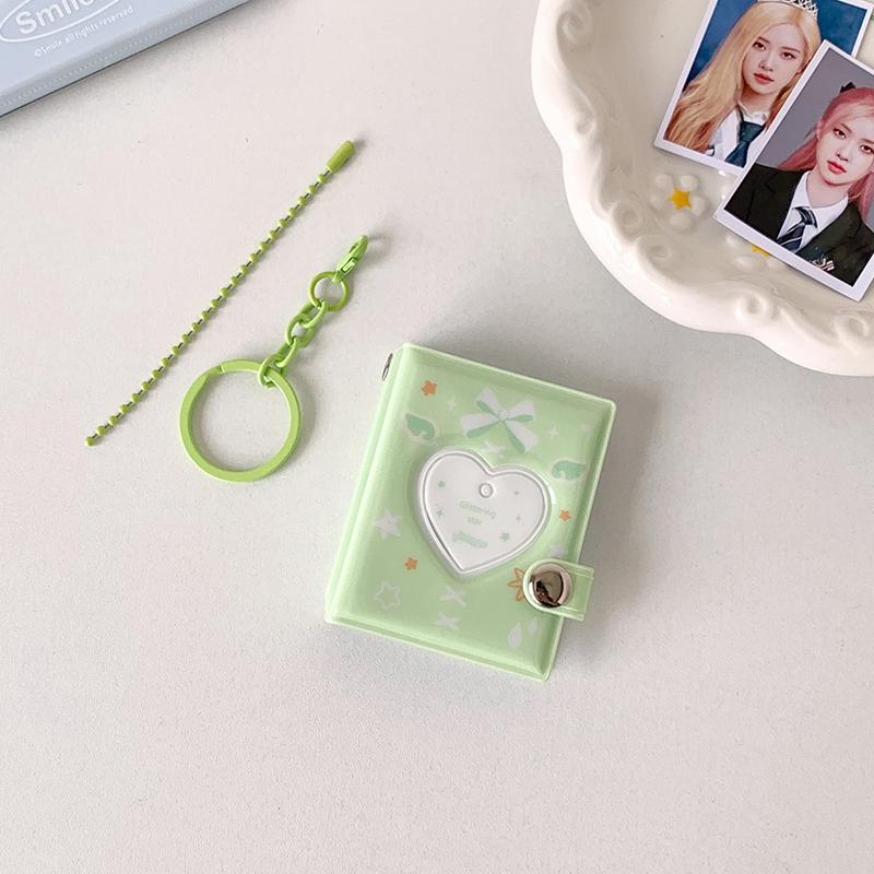 Kpop Photocard Holder Idol Card Collect Book 2inch Mini Photo Albums Ins Photocard Keychain for Bags