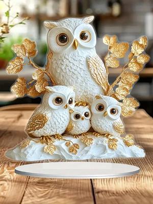 1 Owl Family Ornament, Anime Themed Collectible, Home Decoration, Office Decoration, Perfect As a Gift and Decoration!