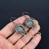 Blue Chalcedony 999 Copper Wire Wrapped Earrings, Handmade Gemstone Earrings Jewelry, Gifts For Wife Brand New Earrings