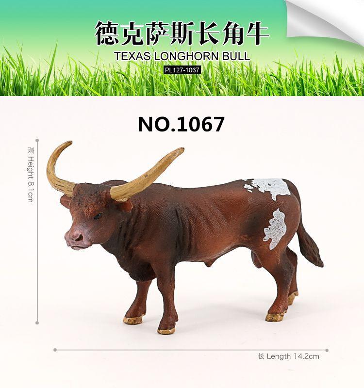 High Quality Action Figure Simulation Animals Model Realistic Design Cattle Cow Bull Home Decor Educational Toys For Xmas Gift