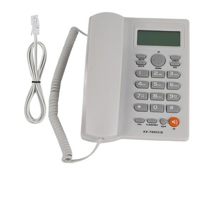 Caller ID Telephone Handsfree Calling Home Office Hotel Landline Phone English (Beige White)