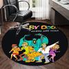 Tappeto Rotondo Stampato Scooby-Doo Tappeto per Sedia Tappeto per Area Ingresso Zerbini, per Sedia da Ufficio Soggiorno Camera da Letto Cucina.