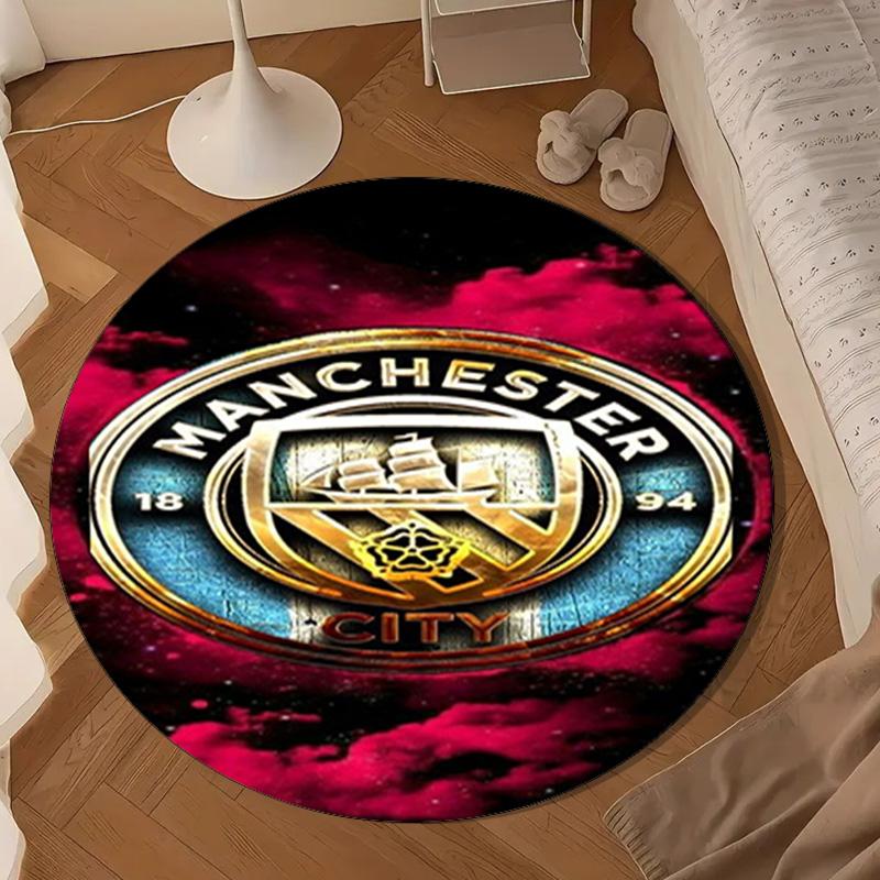 1PC rug City Football Club Round mat Home Decor, Chair rug For livingroom,Bedroom, doormat home decor Birthday Gift Christmas Gifts