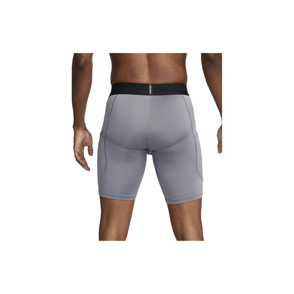 Nike Pro Logo Print Comfortable Elastic Fit Sports Shorts Men shorts Gray FB7963-084