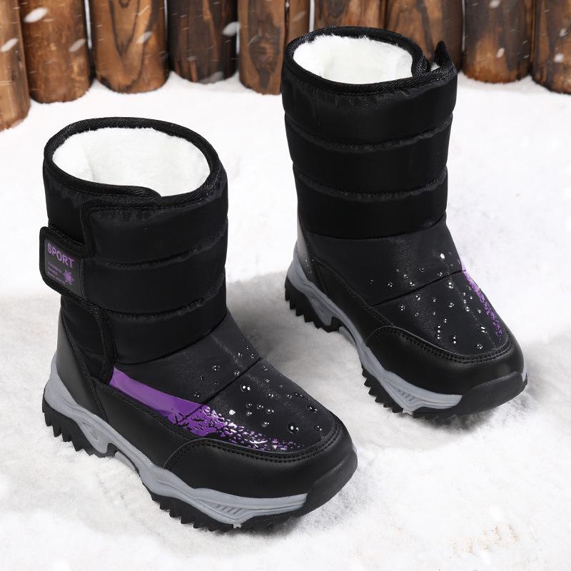 Botas de Neve de Inverno para Crianças até Meio da Panturrilha - Peludas, Quentes e Casuais para Meninos e Meninas