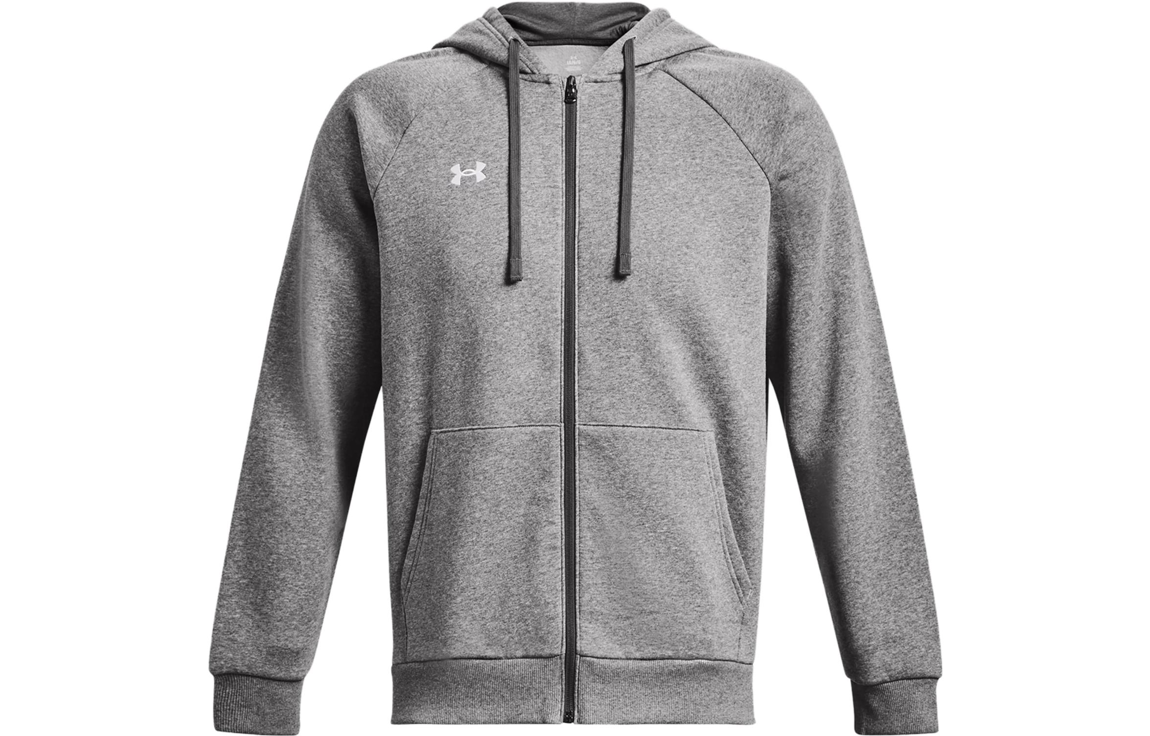Under Armour Rival Fleece Full Zip Hoodie Sweatshirt Men s Gray 1379767-025 M
