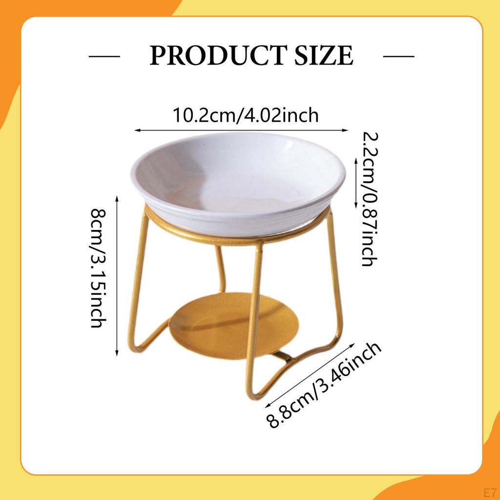 Keramisk oljebrännare Doftande Dekorativ Bärbar Järnram Smält för Hem SPA Meditation Kontor