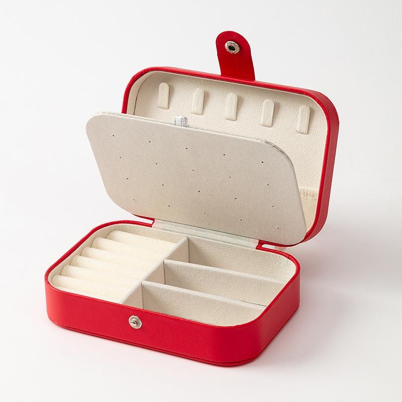 Jewelry storage box High-grade anti-oxidation stud earrings, necklace, jewelry ring grid desktop large-capacity display box