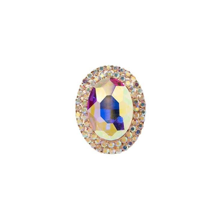 Exaggerated Oval Ring Fashion Open Ring Retro Accessory