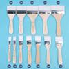 12pcs   Set Flat Nylon Hair Wooden Penholder Oil Painting Brush Barbecue Brush Paint Brushes Art Supplies