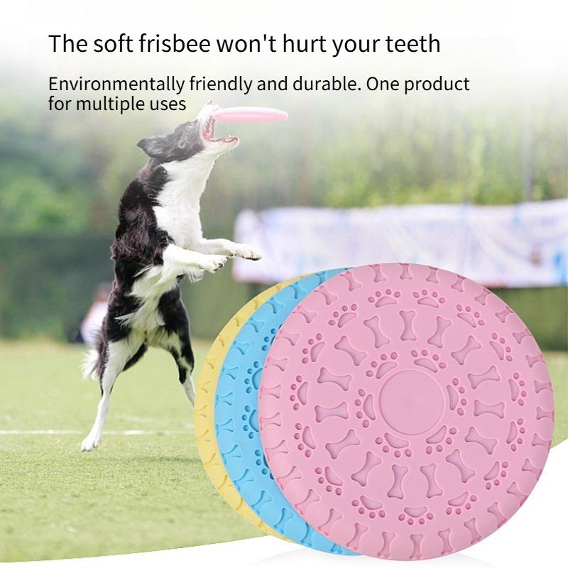 Pet TPR Feeding Training Dual-purpose Frisbee, Durable for Chewing and Grinding Teeth, Outdoor Interactive Training Dog Supplies