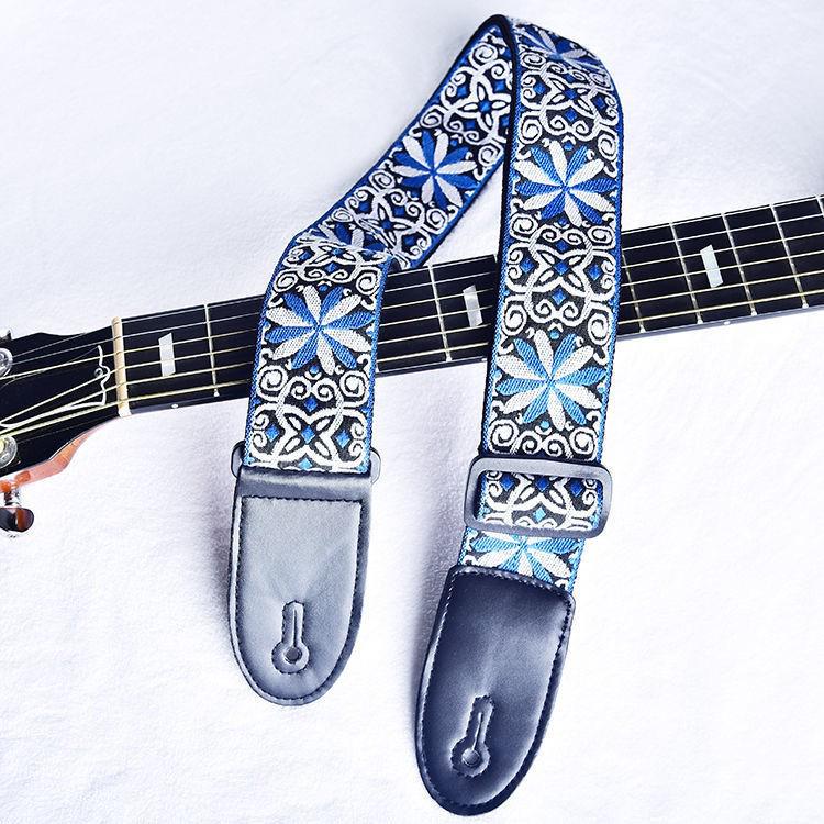 Premium Extended & Thickened Embroidered Guitar Strap - Musical Instrument Accessory