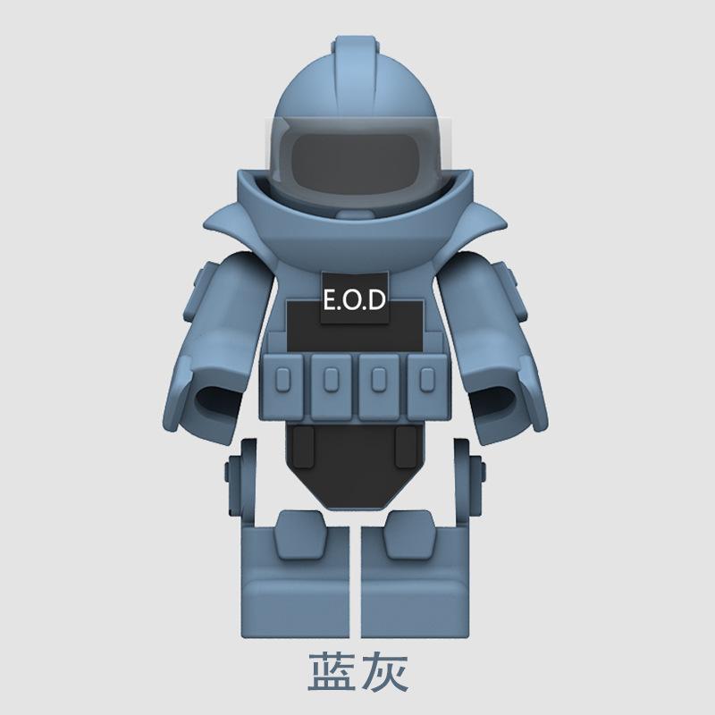Doll Scene With Anti-Aircraft Maxine Anti-Aircraft Heavy Machine Gun Mortar Assembly Building Block