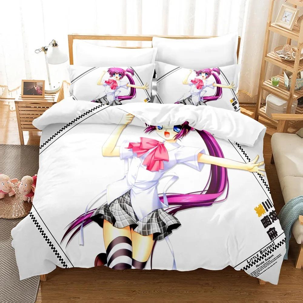 Fashion 3D The Little Busters Bedding Sets Duvet Cover Set With Pillowcase Twin Full Queen King Bedclothes Bed Linen