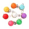 Anti-Stress Ice Cream Cone Keychain 1Pcs Soft Calming Finger Button Fidget Toy for Office Workers Anxiety Relief
