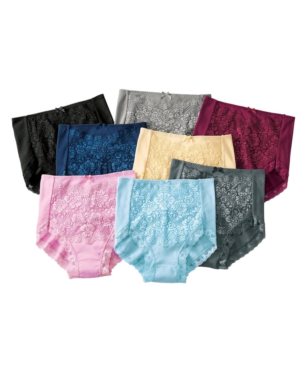 

set of plus L [Nissen] Deep-cut, high-waisted shorts, 100% cotton, lacy, milling, 8, sizes, women s, chic,