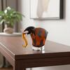 Handmade Elephant Figurine Artisanal Glass Elegant Decor Reflective for
