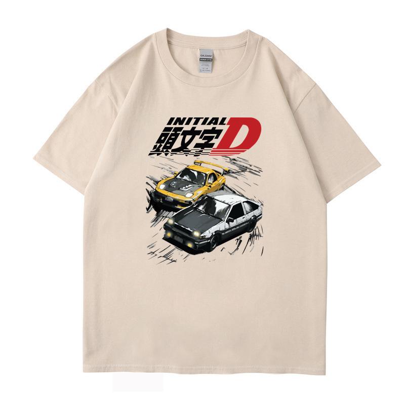 Initial D T Shirt Japanese Anime Graphic Funny Harajuku Manga T Shirt Fashion Casual Short Sleeve Plus Size T Shirt Men