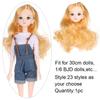 1/6 BJD Doll Head With Gold Brown Black Hair For 30cm Doll Joint 3D Eyes Europe Red DIY Head Wear for Ancient Doll Accessories