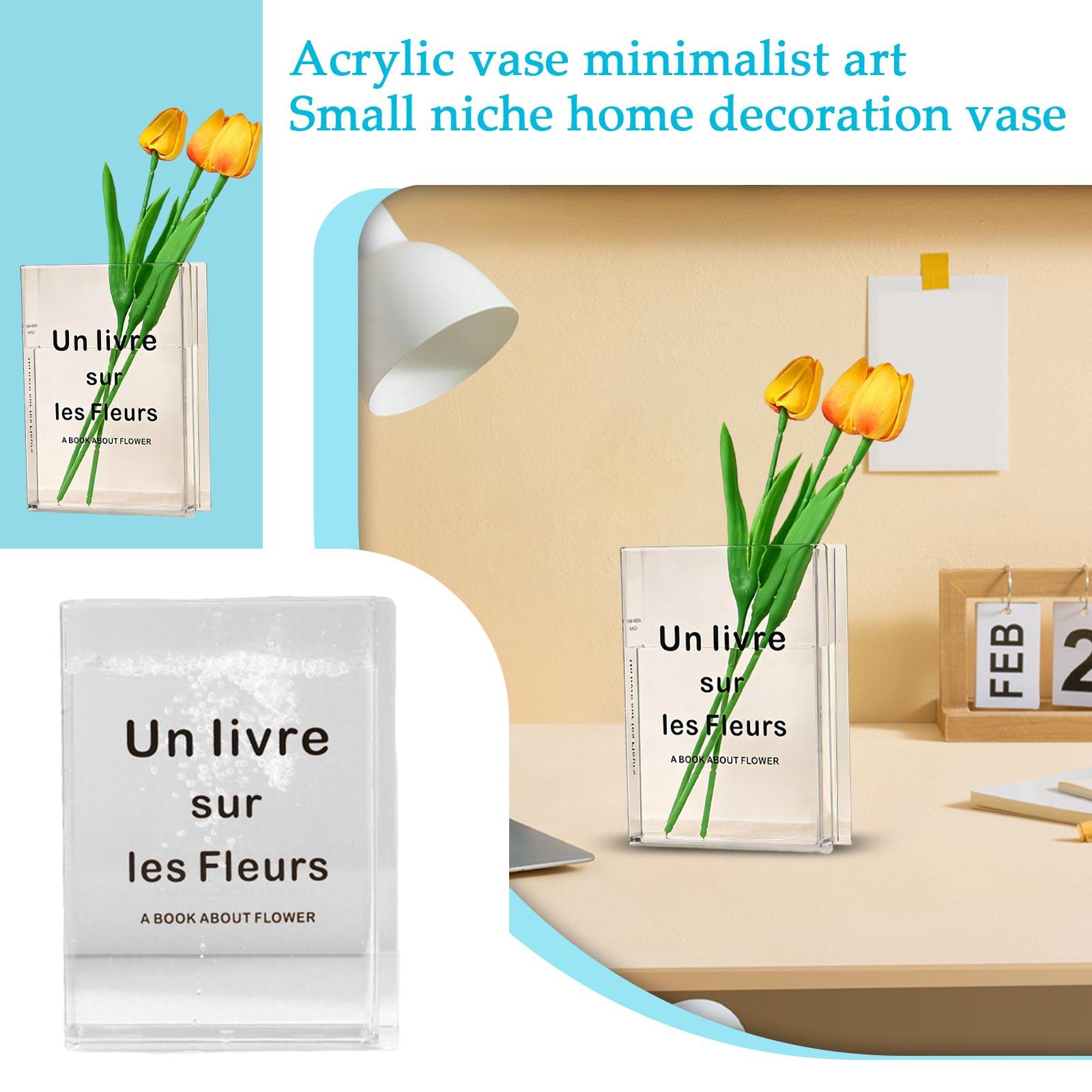 Акриловая Ваза Минималистичное Искусство Домашний Декор Настольная Ваза Гидропонная Комнатное Растение Ваза One Size